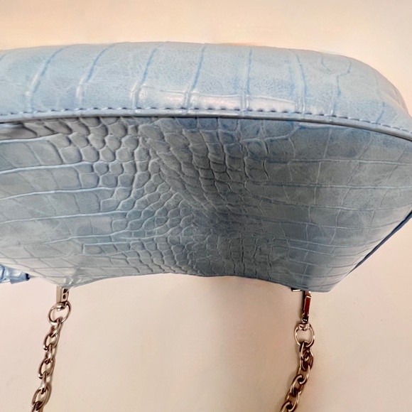 Urban Outfitters Light Blue Faux Croc Small Handbag- - Picture 7 of 9